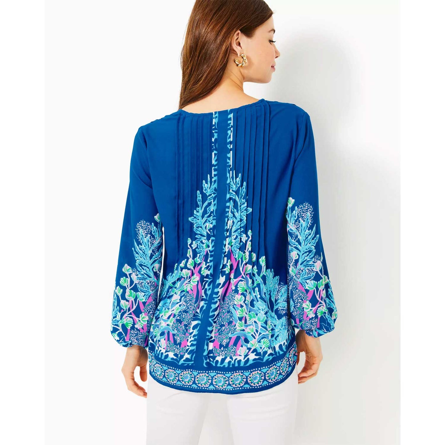 Lilly Pulitzer Marilina Tunic Top - Barton Blue