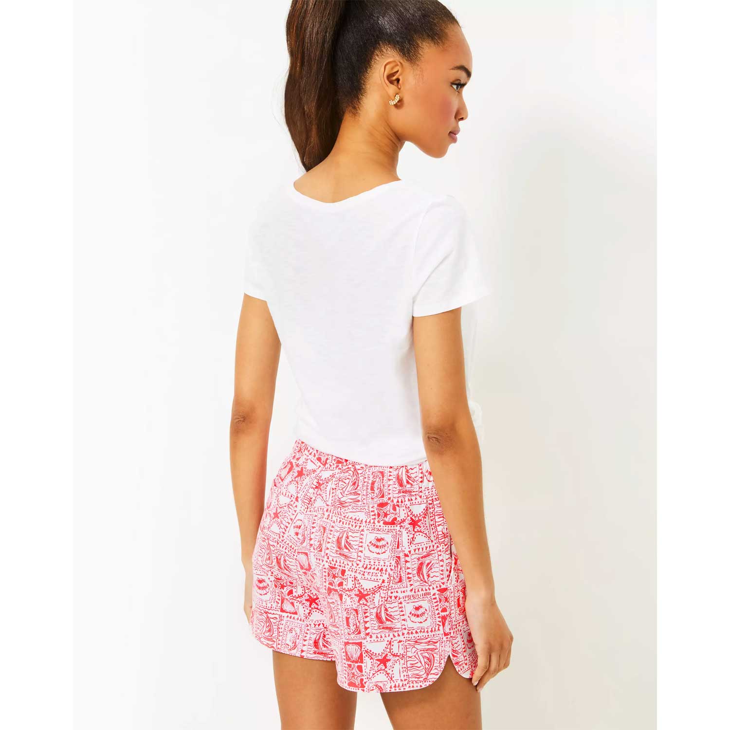 Lilly Pulitzer 5" Kylar Knit Short - Mizner Red Seaside Harbour - BeachToBlvd