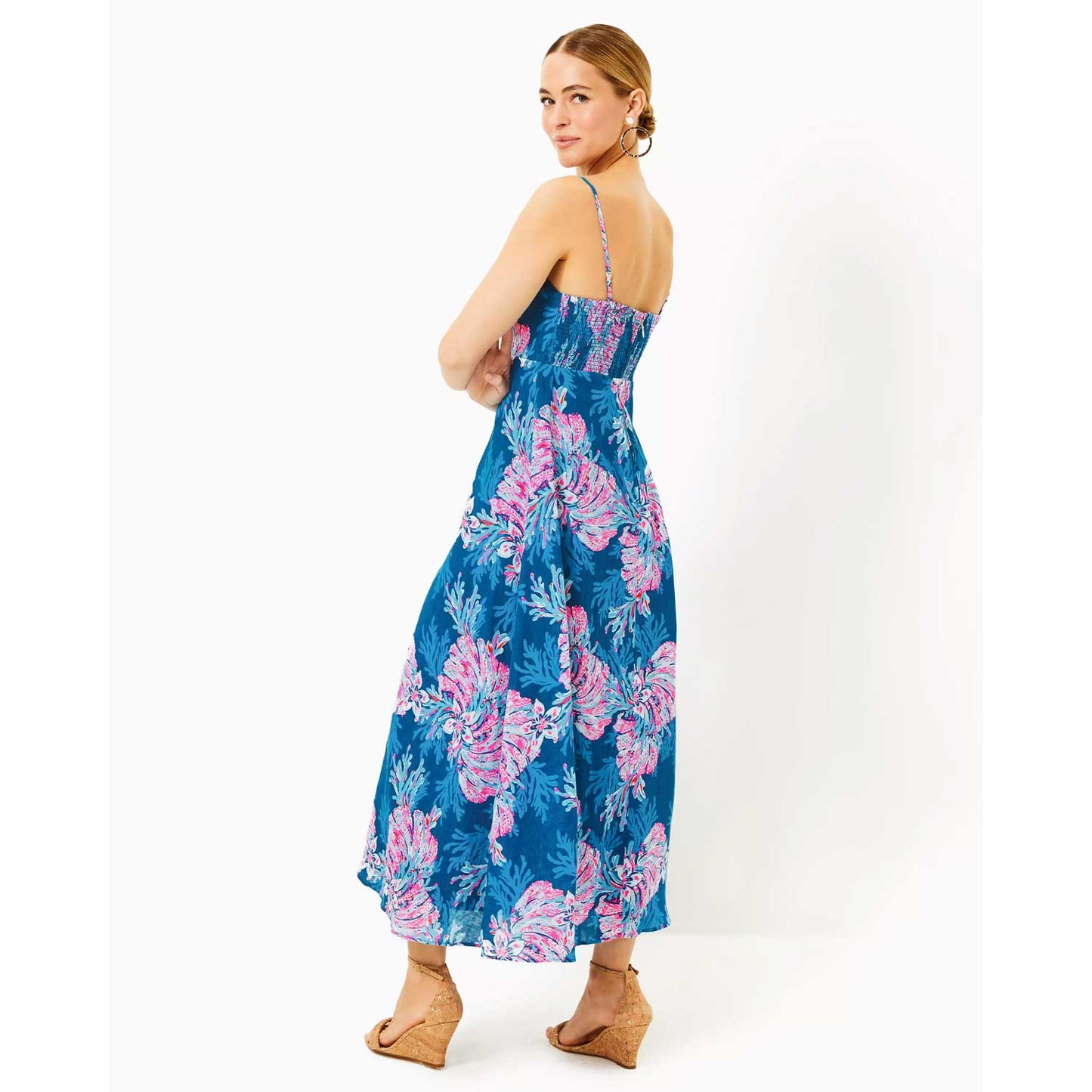Lilly Pulitzer Jorgian Linen Midi Dress - Multi For The Fans