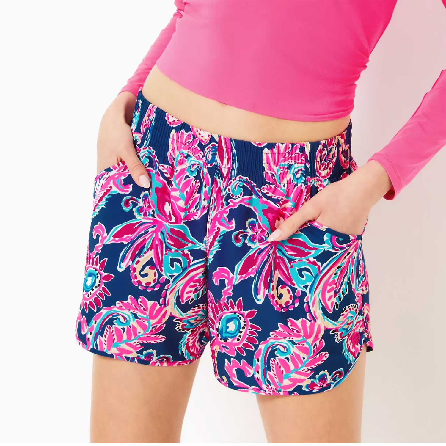 Lilly Pulitzer UPF 50+ Luxletic 4" Backcourt Short - Orb Green - BeachToBlvd