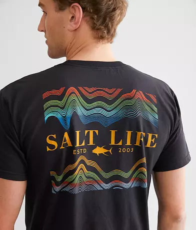 SALT LIFE Fish Finder T-Shirt- WASHED NAVY - BeachToBlvd