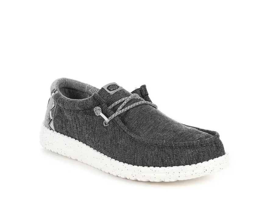 Heydude Wally Coastline Men's Shoes - Black/White - BeachToBlvd