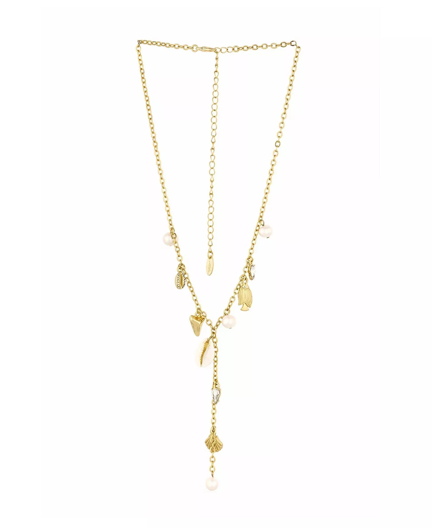 ETTIKA Ocean Charm Chain Lariat Necklace