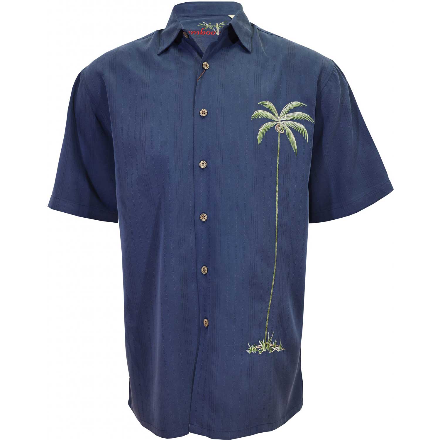 Bamboo Cay Classic Single Palm Men's Camp Shirt WB1003T - BeachToBlvd