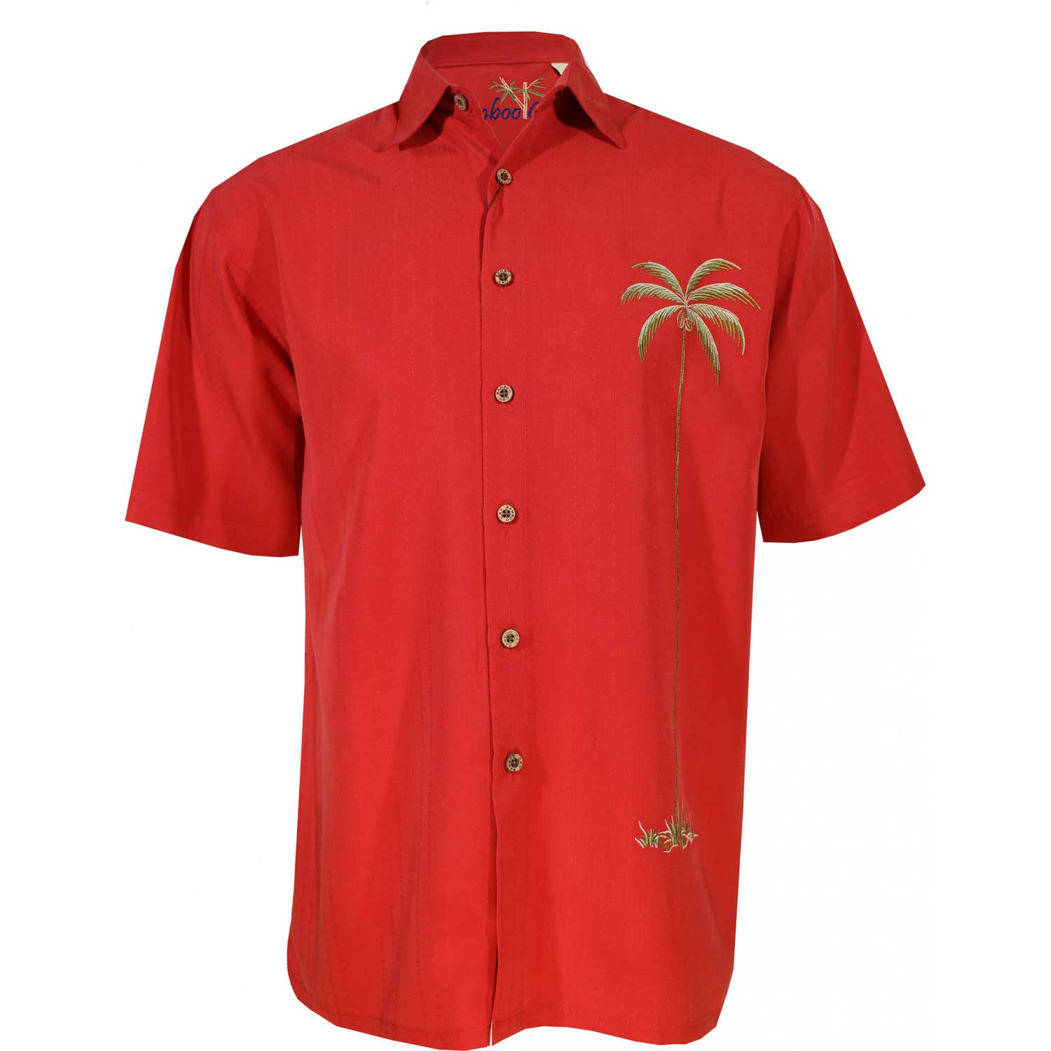 Bamboo Cay Classic Single Palm Men's Camp Shirt WB1003T - BeachToBlvd