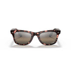 Ray-Ban Wayfarer Chromance Sunglasses - Polished Transparent Pink Frame - Gray Lenses - BeachToBlvd