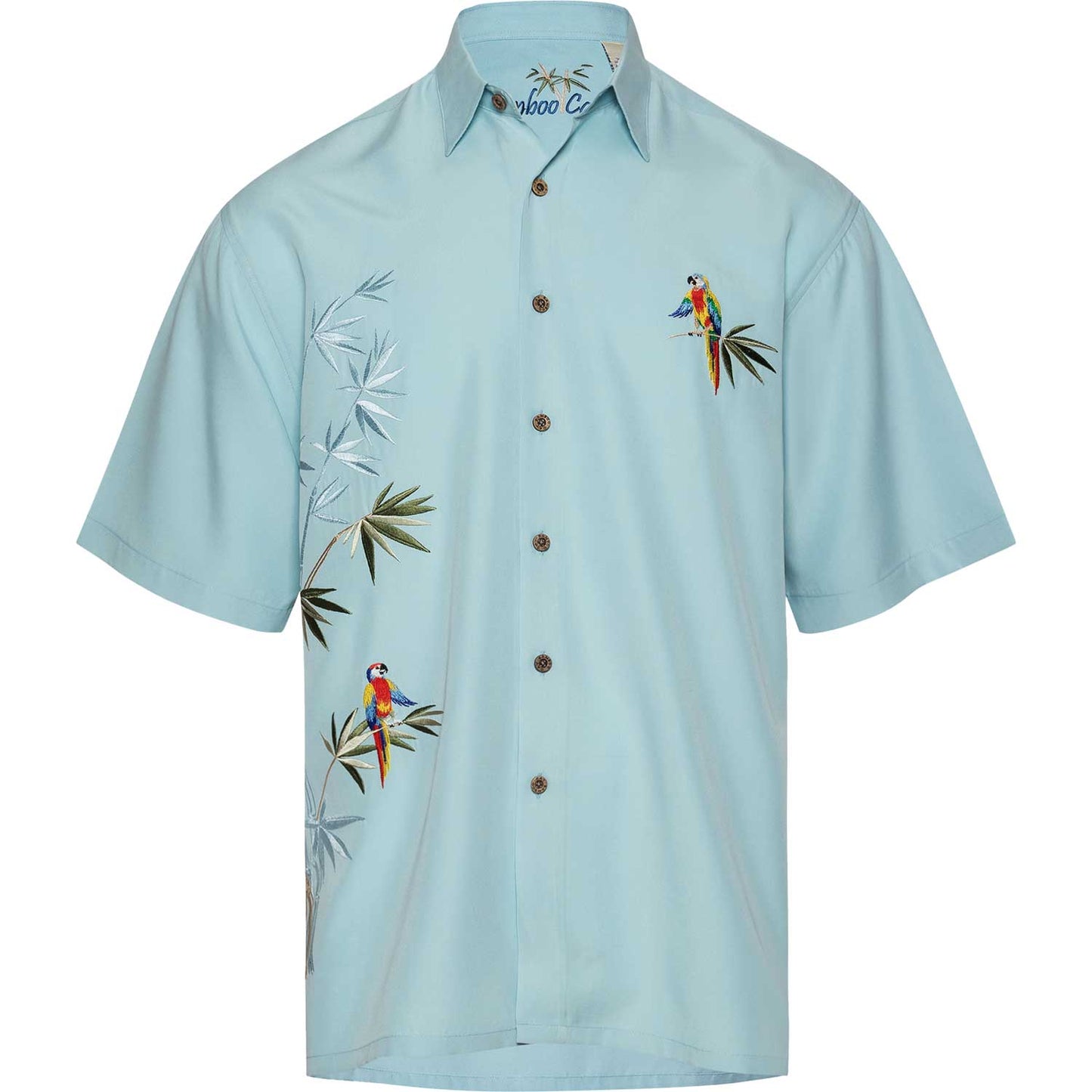 Bamboo Cay Flying Parrots Men's Camp Shirt - WB1916