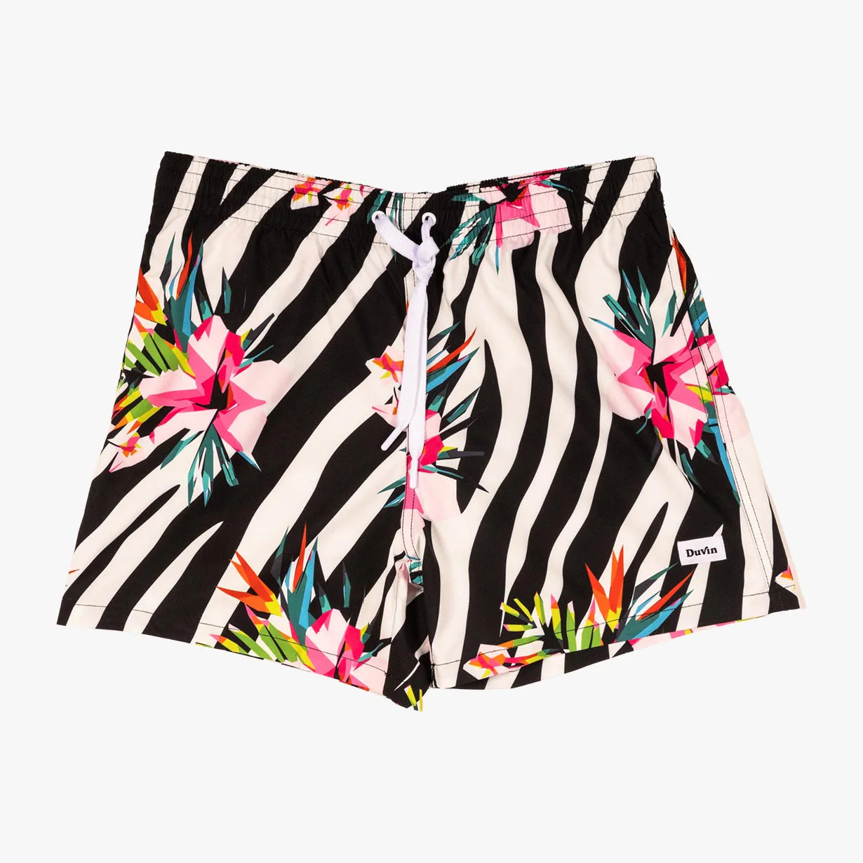 Duvin Zebra Floral Men's Swim Short