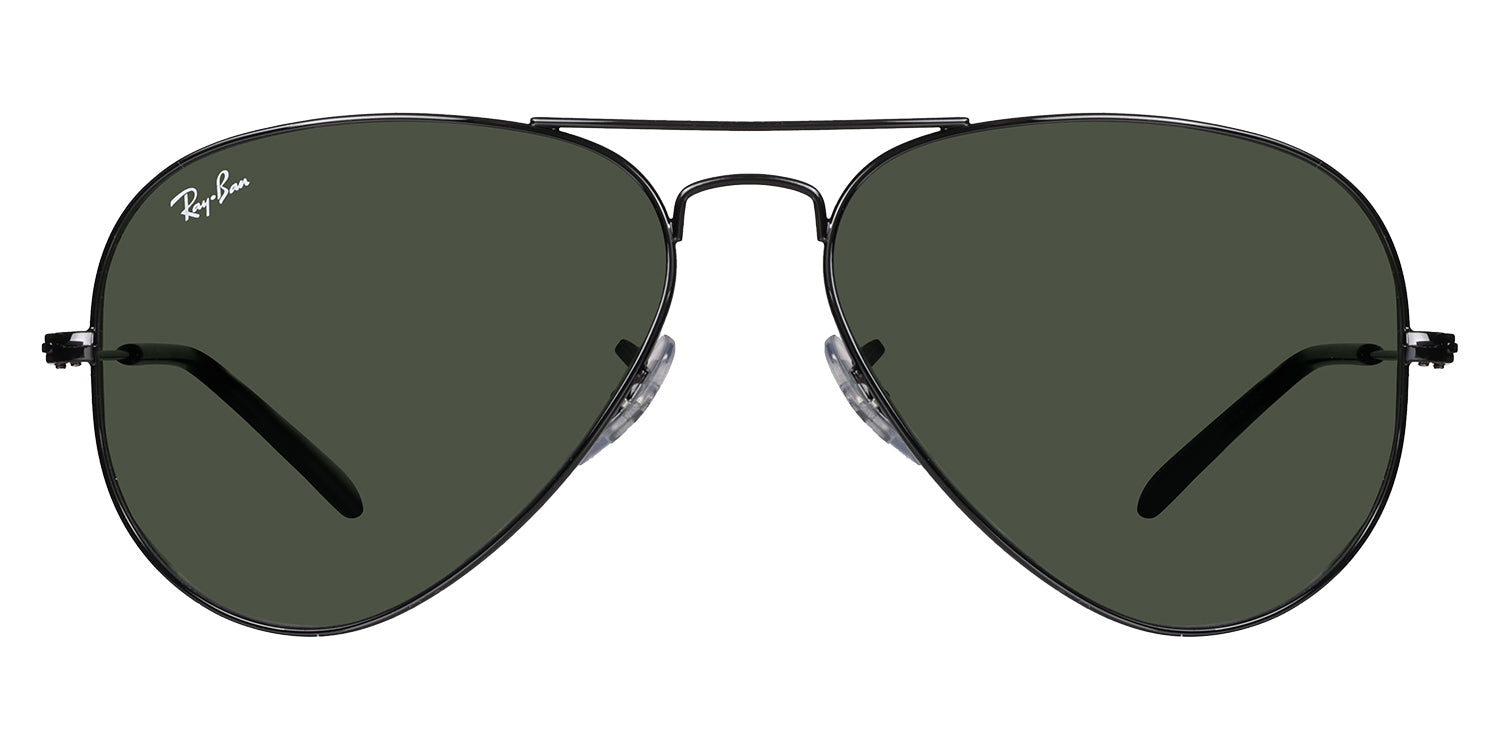 Ray-Ban RB3025 Large Metal Aviator- Gunmetal/ Polarized Green Lens