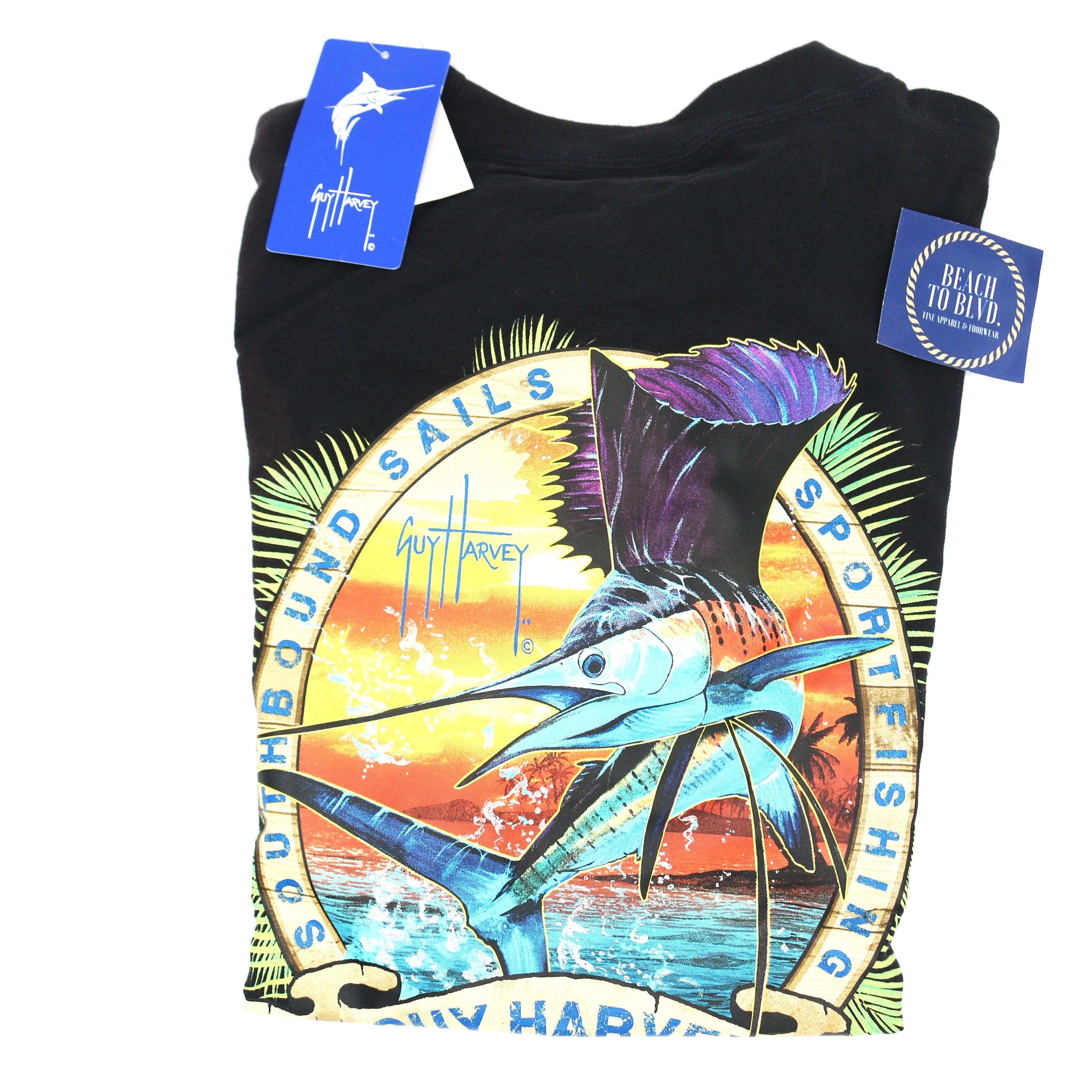 Guy Harvey Men's Southbound Sails Short Sleeve T-Shirt - BeachToBlvd