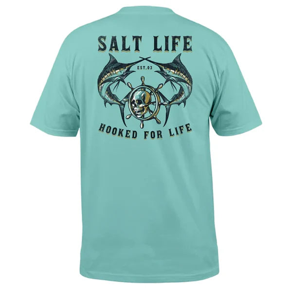 SALT LIFE HOOKED FOR LIFE SS TEE - SLM11142 - BeachToBlvd