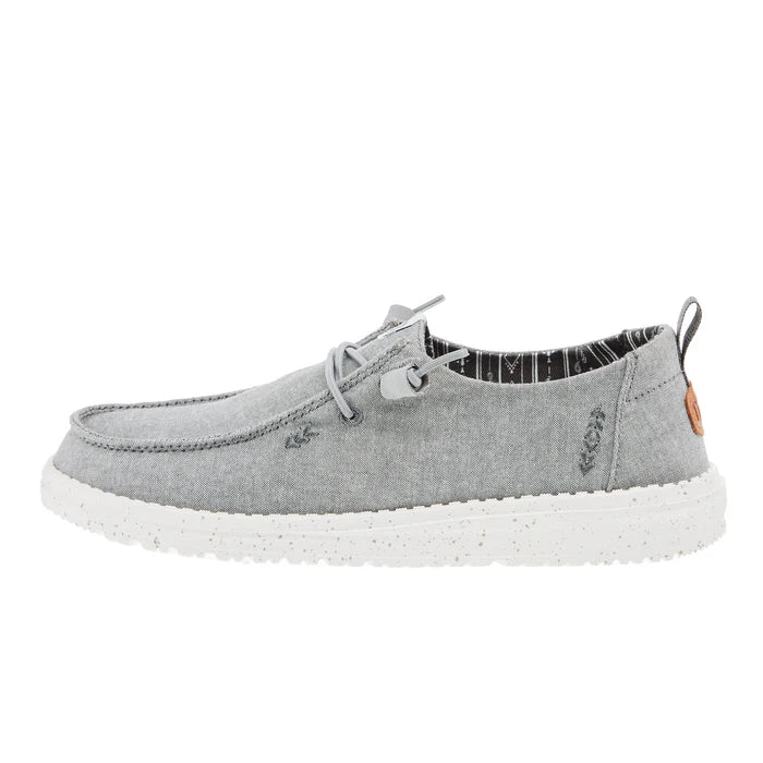 Heydude Wendy Chambray Women's Shoes - Grey - BeachToBlvd