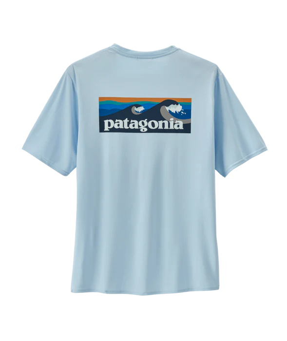 Patagonia Cap Cool Daily Graphic Shirt-Boardshort Logo: Chilled Blue - BeachToBlvd