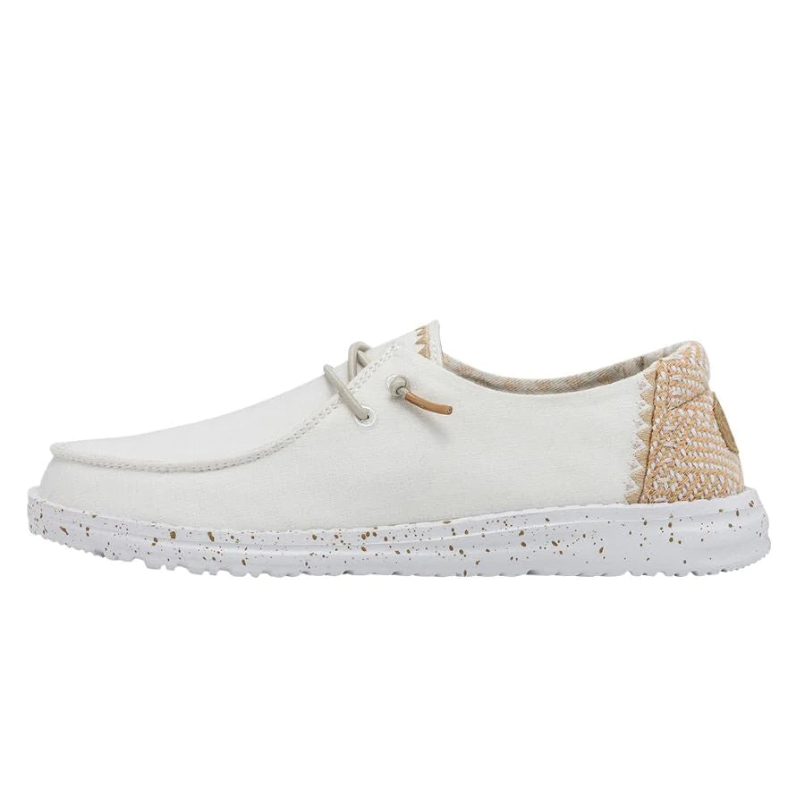 Heydude Wendy Chambray Women's Shoes - White Sand - BeachToBlvd