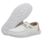 Heydude Wendy Chambray Women's Shoes - White Sand - BeachToBlvd