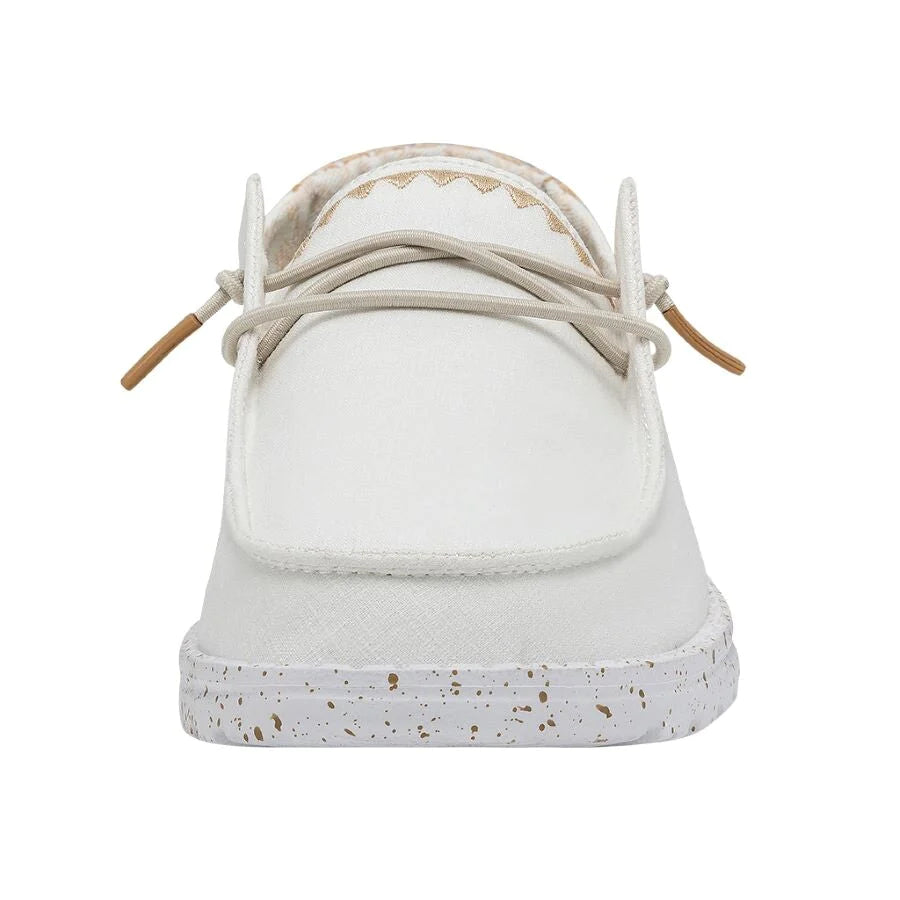 Heydude Wendy Chambray Women's Shoes - White Sand - BeachToBlvd