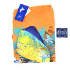Guy Harvey Men’s Offshore Fish Collection Short Sleeve T-Shirt - Tangerine - BeachToBlvd