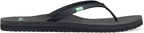 Sanuk Yoga Joy Womens Flip Flops- BLK - BeachToBlvd