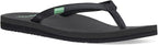 Sanuk Yoga Joy Womens Flip Flops- BLK - BeachToBlvd