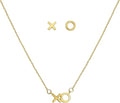 Ettika XO Hugs & Kisses Gold Plated Necklace & Earrings Jewelry Set