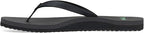 Sanuk Yoga Joy Womens Flip Flops- BLK - BeachToBlvd