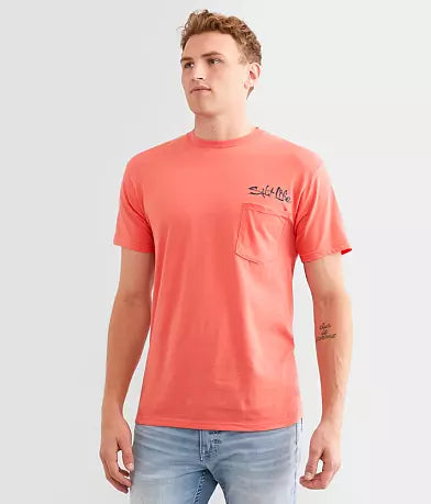 SALT LIFE Bushel N Beer T-Shirt LIGHT GREY HEATHER - BeachToBlvd
