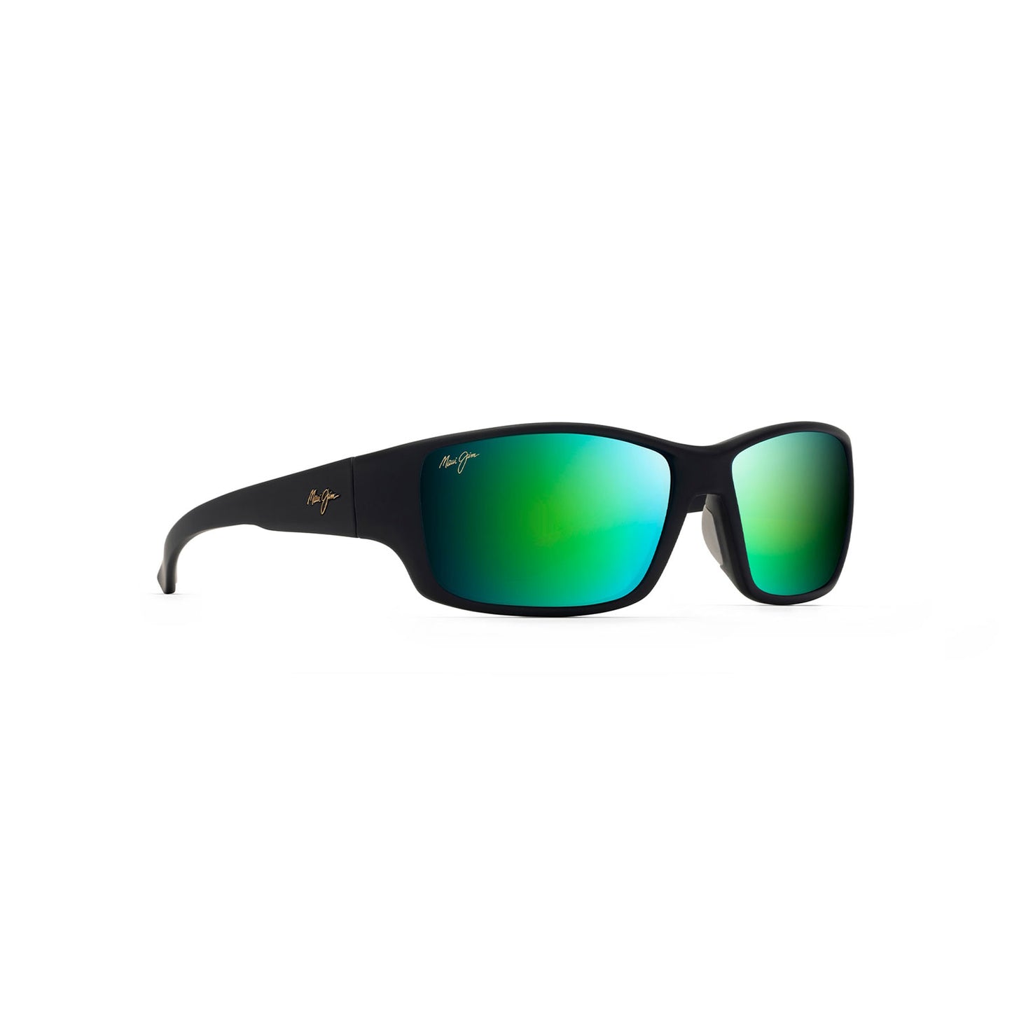 Maui Jim Local Kine Polarized Sunglasses - Black Frame \ Green Lenses