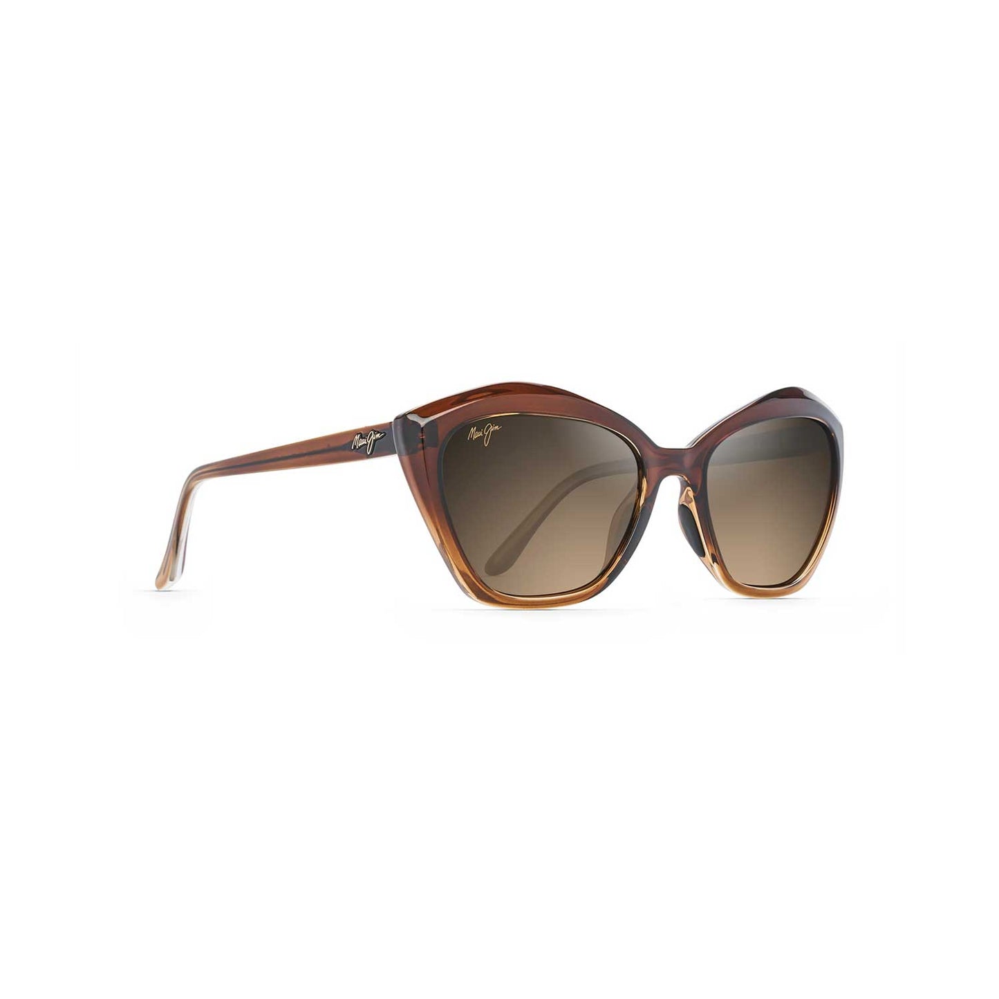 Maui Jim Sunglasses Lotus - Cat Eye Chocolate Fade Frame - Bronze Lens