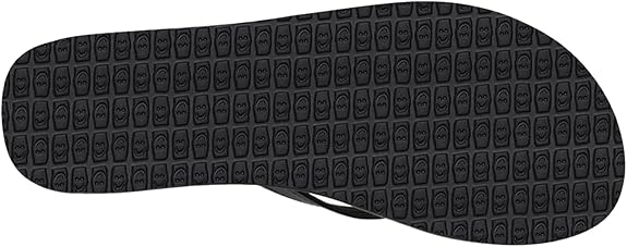 Sanuk Yoga Joy Womens Flip Flops- BLK - BeachToBlvd