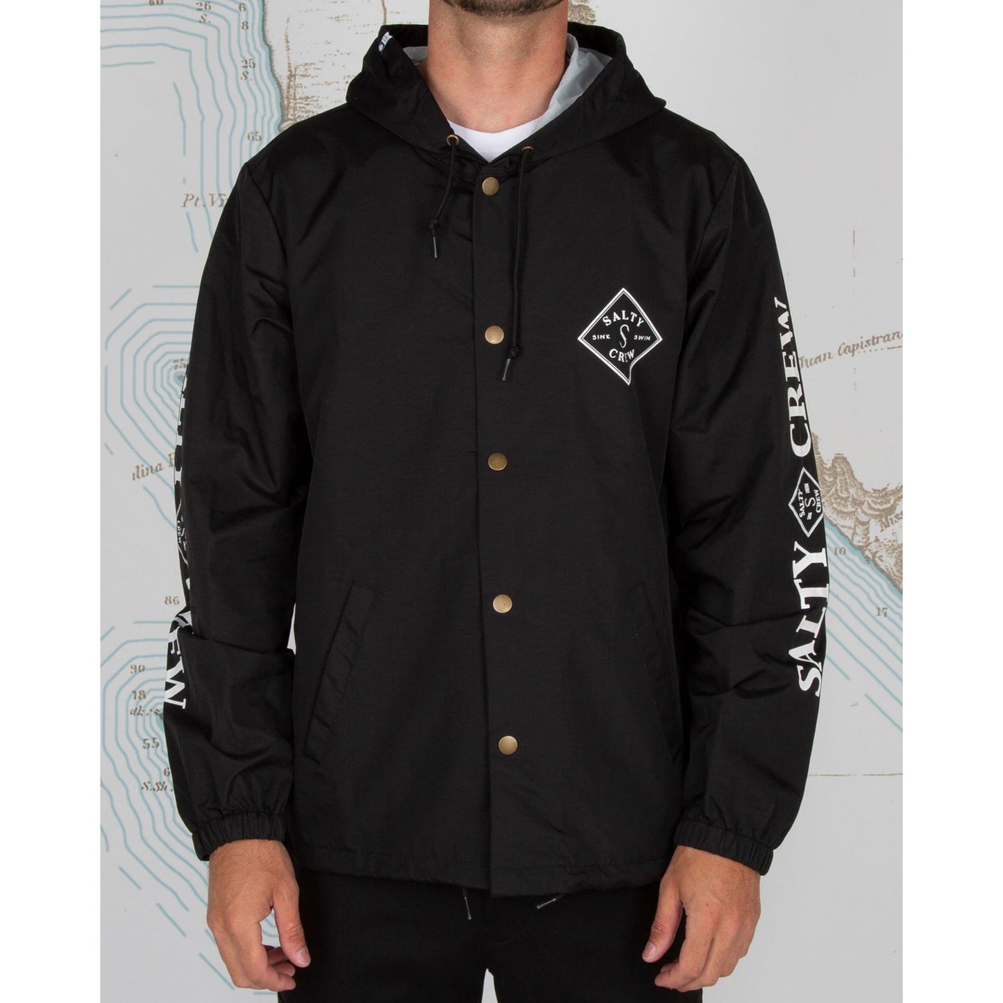 Salty Crew Tippet Hooded Snap Jacket