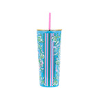 Lilly Pulitzer Tumbler with Straw 24 oz, Chick Magnet - BeachToBlvd