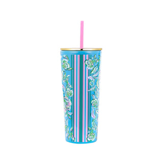 Lilly Pulitzer Tumbler with Straw 24 oz, Chick Magnet - BeachToBlvd