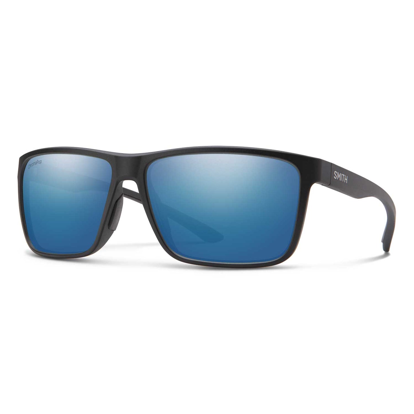 Smith Riptide Unisex Sunglass Matte Black Frame - ChromaPop Polarized Blue Lenses