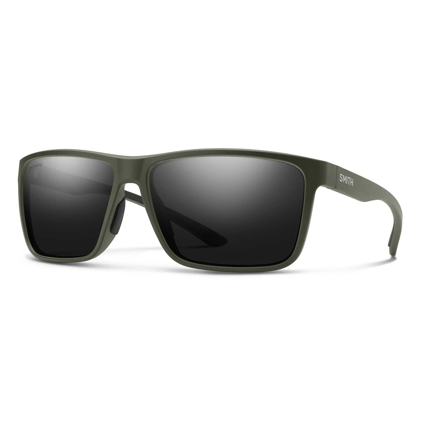 Smith Riptide Unisex Sunglass Matte Moss Frame - ChromaPop Polarized Black Lenses