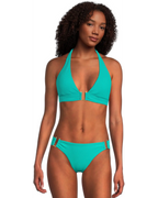 BECCA by Rebecca Modern Edge Rib Mira U Buckle Halter Top
