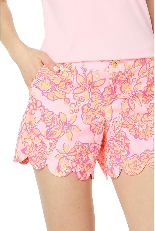 Lilly Pulitzer Buttercup Stretch Shorts- Mandevilla Baby Days Bloom