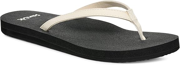Sanuk Yoga Joy Womens Flip Flops- WHT - BeachToBlvd