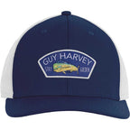 Guy Harvey Men's Chambray Trucker Hat - Estate Blue Mahi - BeachToBlvd
