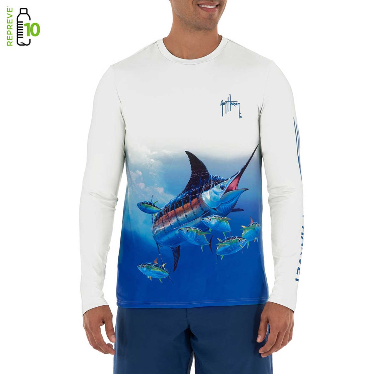 Guy Harvey Long Sleeve Performance Sun Protection Shirt - Marlin\Tuna