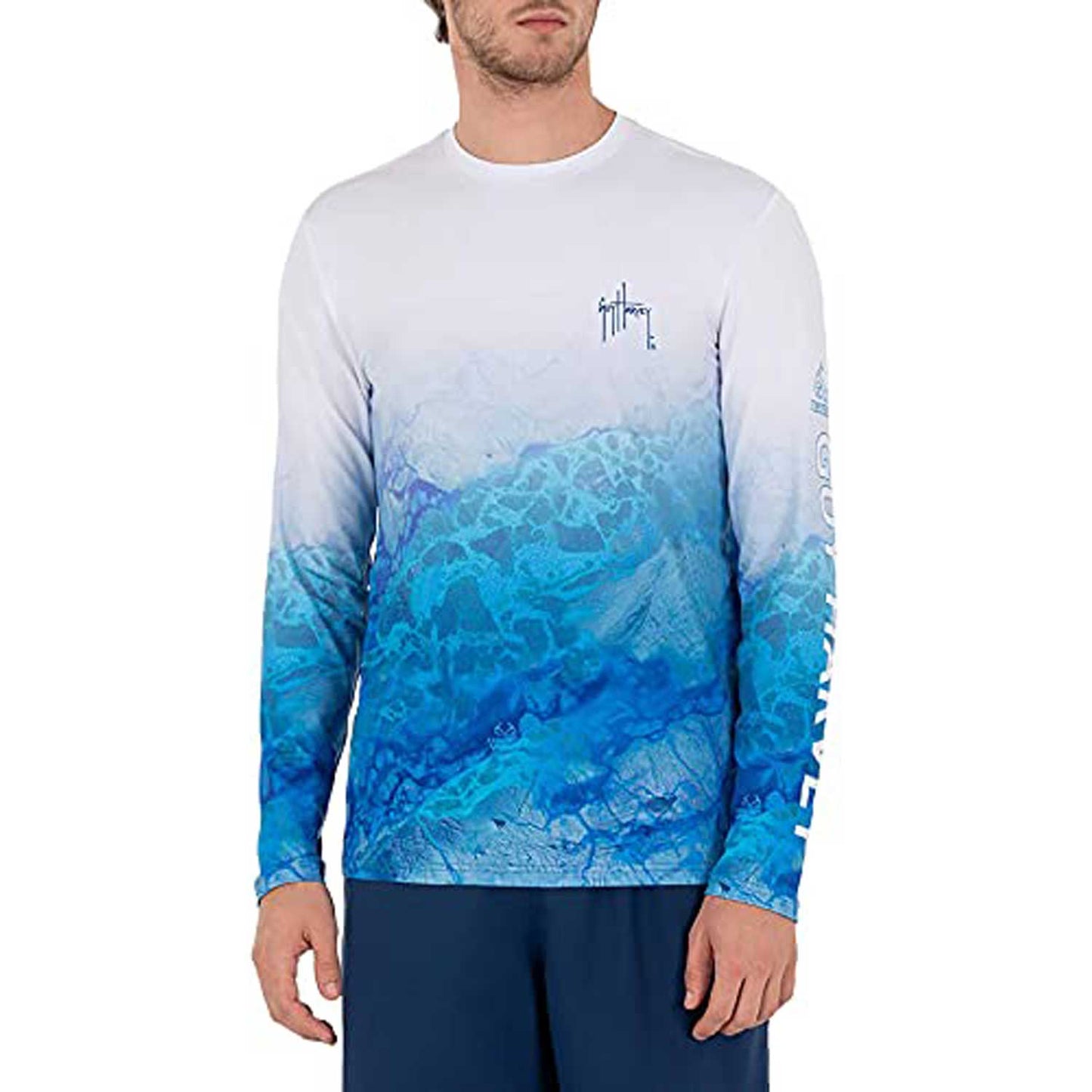 Guy Harvey Mens RT Camo Marlin Light Long Sleeve Sun Protection Tee