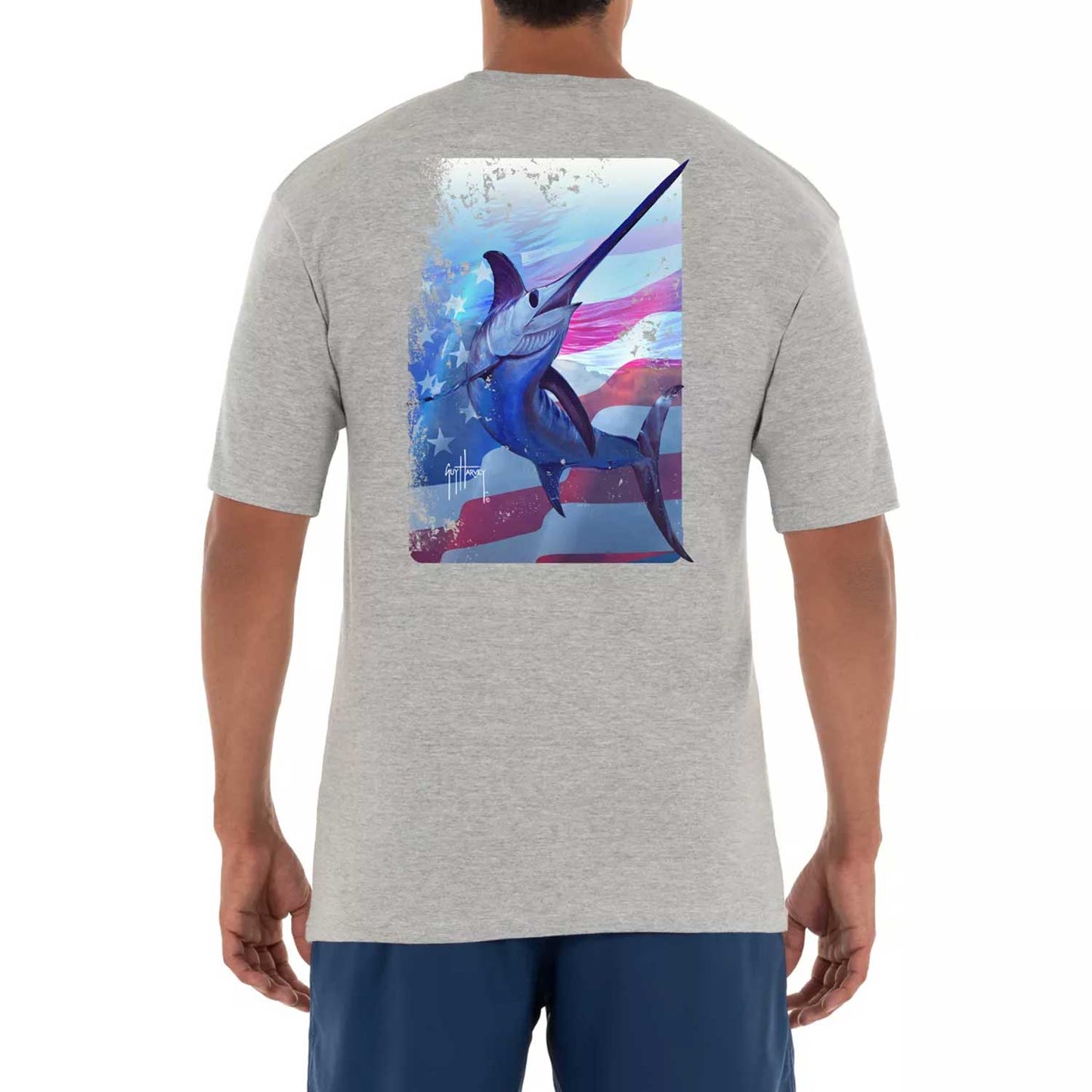 Guy Harvey Men's Swords And Stars Short Sleeve T-Shirt