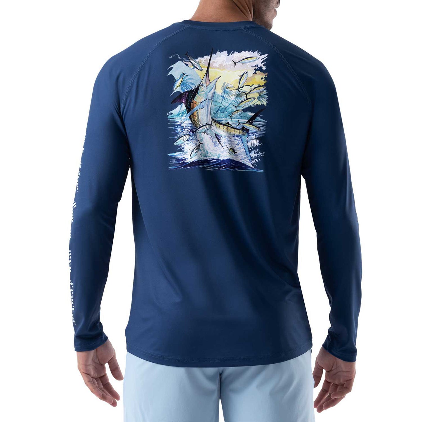 Guy Harvey Long Sleeve Performance Sun Protection Shirt - On The Hunt