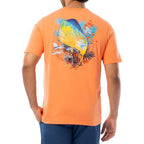 Guy Harvey Men’s Offshore Fish Collection Short Sleeve T-Shirt - Tangerine - BeachToBlvd