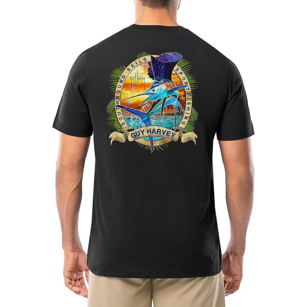 Guy Harvey Men's Southbound Sails Short Sleeve T-Shirt - BeachToBlvd