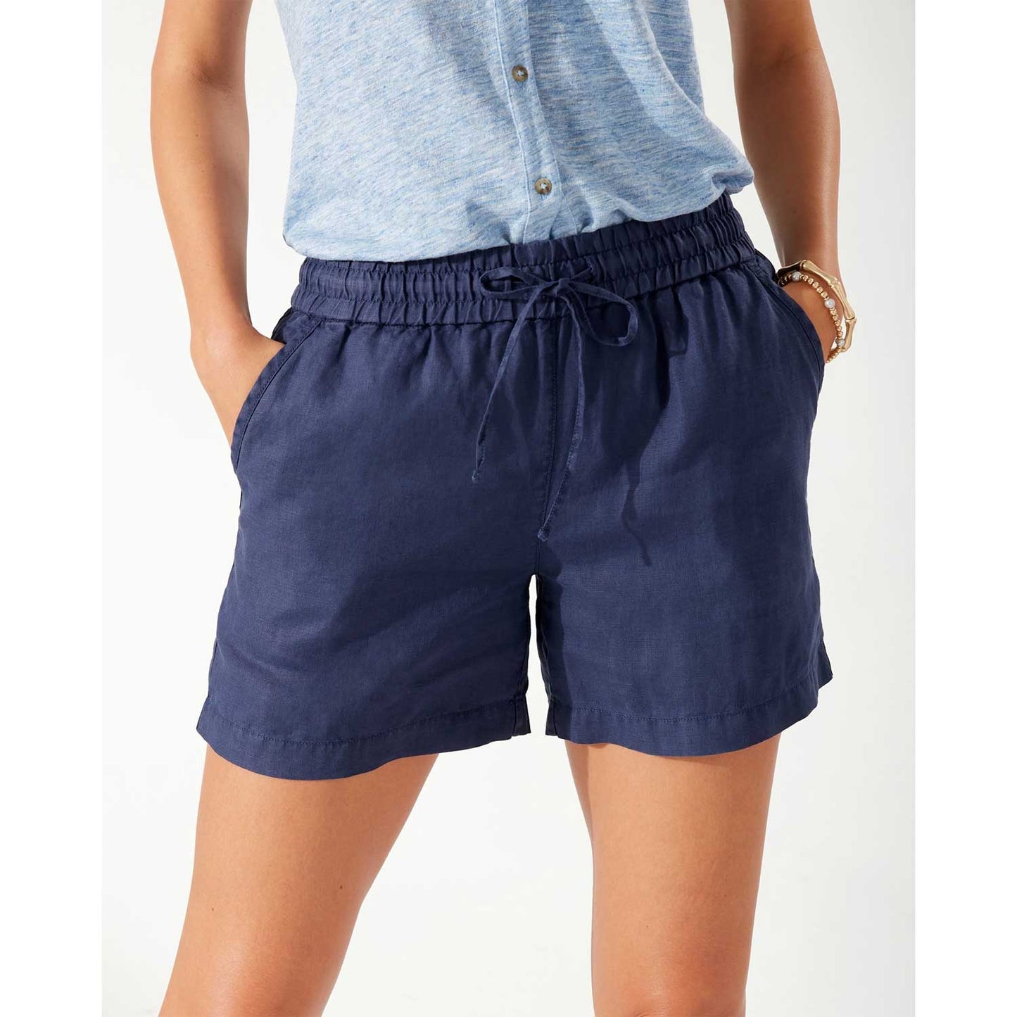 Tommy Bahama Palmbray High-Rise Linen Easy Shorts