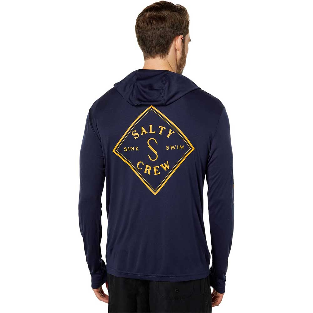 Salty Crew Men's Tippet Hooded Sun Shirt - Navy