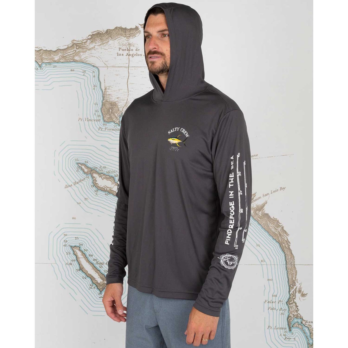 Salty Crew Ahi Mount Hooded Long Sleeve Sunshirt