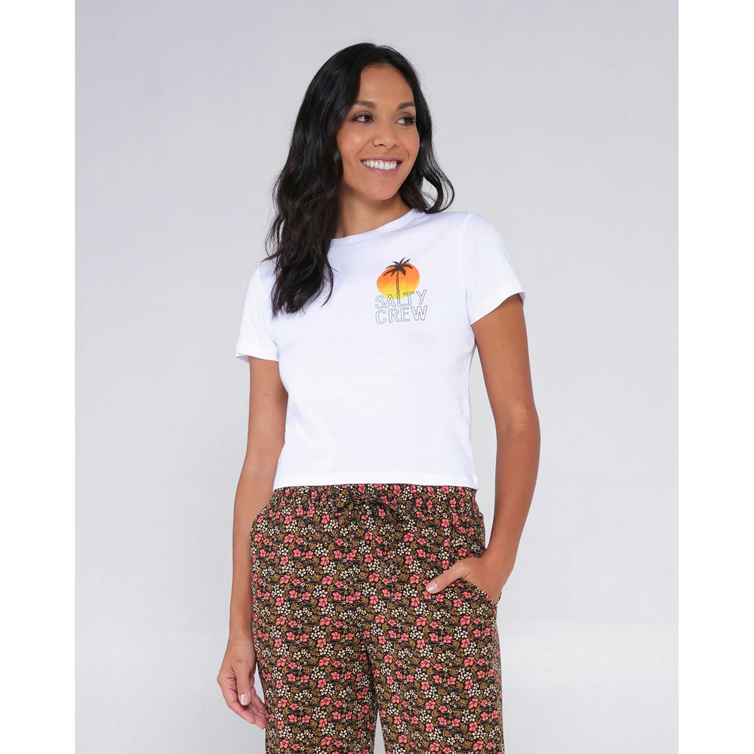 Salty Crew Summer Vibe Baby Tee - Women's - BeachToBlvd