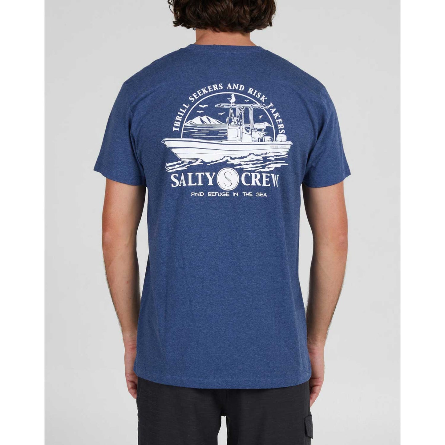 Salty Crew Super Panga Short Sleeve T-Shirt - Navy Heather