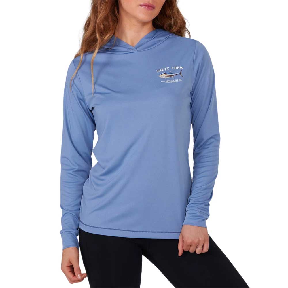 Salty Crew Big Blue Women's Surf Hoody Sunshirt Long Sleeve - BeachToBlvd